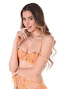 Alissa Foxy Juicy Orange Lingerie istripper model