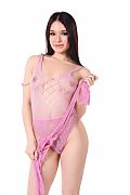 Wikki The Pink Web istripper model