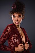 Barbie Rous Hugged In Burgundy istripper model